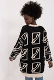 Casual Extended Cut Women's Sweater with Print