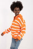 Striped Button-Up Collar Women's Sweater for Everyday Wear
