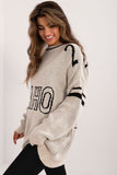 Casual Long Printed Women's Sweater for Everyday Wear