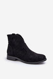 Stylish Eco Suede Women's Ankle Boots with Zipper Closure