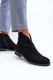 Stylish Eco Suede Women's Ankle Boots with Zipper Closure