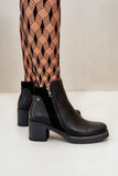 Eco Leather Women's Ankle Boots with Warm Lining & Zipper