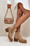 Stylish Eco Suede Women's Ankle Boots with Block Heel