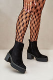 Stylish Eco Suede Ankle Boots with Block Heel for Comfort