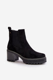 Stylish Eco Suede Ankle Boots with Block Heel for Comfort
