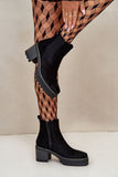 Stylish Eco Suede Ankle Boots with Block Heel for Comfort