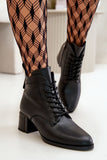 Stylish Lace-Up Ankle Boots with Zipper and Fur Lining