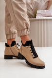 Eco Leather Women's Ankle Boots with Zipper & Lacing