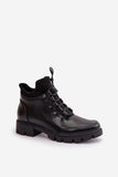 Eco-Leather Women's Ankle Boots with Zipper & Lacing