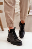 Eco-Leather Women's Ankle Boots with Zipper & Lacing