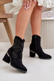 Stylish Eco Suede Women's Ankle Boots with Block Heel