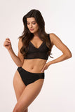 Elegant Black Cheeky Cut Panties with Lace Detail