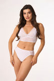 Elegant Women's White BBL 201 Cheeky Lace Panties