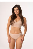 Elegant Beige Cheeky Panties with Lace Detail for Women