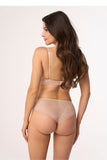 Elegant Beige Cheeky Panties with Lace Detail for Women