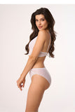 Classic White Women's Panties with Lace Detail and Comfort