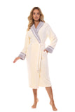 Elegant Women's Bathrobe with Pockets and Belt Tie