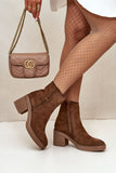 Eco Suede Women's Ankle Boots with Warm Fleece Lining