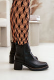 Eco Leather Women's Ankle Boots with Warm Lining and Zipper