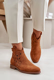Eco Suede Lace-Up Ankle Boots with Zipper Closure