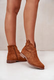 Chic Eco-Suede Ankle Boots with Lacy Upper for Spring