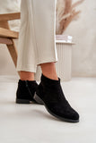 Delicate Eco Suede Ankle Boots with Easy Zipper Closure