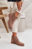 Stylish Eco Suede Women's Ankle Boots with Zipper Closure