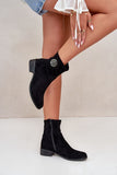 Elegant Women's Ankle Boots with Low Heel and Zipper Closure