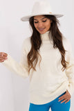 Textured Women's Turtleneck Sweater for Casual Wear