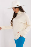 Textured Women's Turtleneck Sweater for Casual Wear