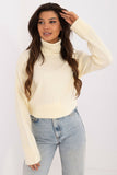 Textured Women's Turtleneck Sweater for Casual Wear