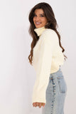 Textured Women's Turtleneck Sweater for Casual Wear
