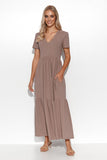 Classic Maxi Knit Dress with Ruffle Detail