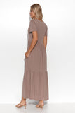 Classic Maxi Knit Dress with Ruffle Detail