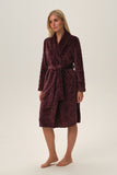 Deep Purple Unconventional Robe with Unique Texture