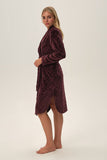 Deep Purple Unconventional Robe with Unique Texture