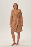 Cozy Braided Texture Warm Robe with Wide Hood