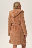 Cozy Braided Texture Warm Robe with Wide Hood