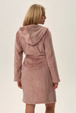 Cozy Knit Robe with Hood and Pockets for Chilly Evenings
