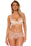 Elegant Higher-Cut Figs with Embroidery and Mesh Details