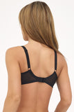 Elegant Semi-Rigid Bra with Decorative Embroidery and Bows