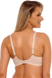 Elegant Semi-Rigid Bra with Supportive Design and Embroidery
