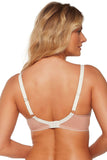 Elegant Semi-Rigid Bra with Lace and Mesh Accents