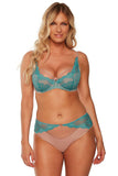 Elegant Semi-Stiff Bra with Foam Cups and Mesh Accents