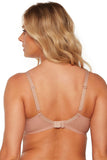 Elegant Semi-Stiff Bra with Foam Cups and Mesh Accents