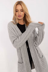 Cozy Long Cardigan with Pockets for Everyday Style - grey / one-size-fits-all