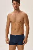 Men's Cotton Boxers Set - Navy & Geometric Green Design
