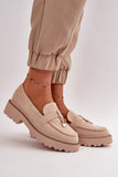 Elegant Women's Loafers with Shiny Embellishments