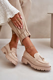 Elegant Women's Loafers with Shiny Embellishments