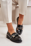 Elegant Eco Leather Women's Loafers with Charming Bow